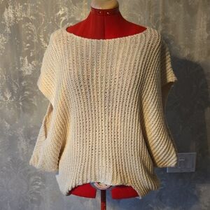 NWT Matthildur Pima Cotton And Silk Cream Knit Sweater